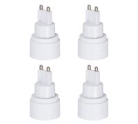 Healvian Adaptador de Lámpara G9 a E14 4 Piezas, Convertidor para Bombillas LED y Halógenas, Adecuado para Portalámparas y Lámparas de Techo en Ambientes Domésticos