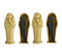 Healvian Adornos de Resina Forma de Faraón Thoth, 2 Piezas para Decoración de Escritorio y Espacio de Trabajo, Arte Manual Egipcio