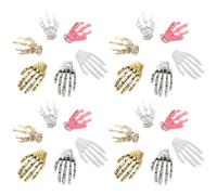 Healvian Adornos para Uñas de Halloween Metal Charms de Calavera Palma y Máscara Accesorios DIY para Decoración de Uñas y Manualidades Festivas