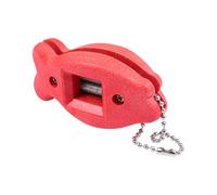 Healvian Afilador de Patines de Hielo Doble Cara Núcleo de Diamante Ajustable para Cuchillas de Hockey y Artístico Herramienta Portátil Roja para Mantenimiento y Color Color Aleatorio