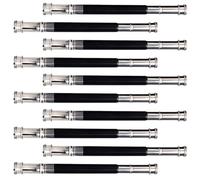 Healvian Alargador de Lápiz de Metal Doble Punta, Extensor Ajustable para Lápices Cortos, Portalápices de Acero Inoxidable, 10 Piezas para Dibujo y Papelería Escolar