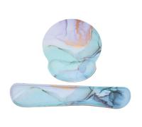 Healvian Alfombrilla de Ratón con Reposamuñecas de Memoria Ergonómica Cojín de Soporte para Muñeca Almohadilla Cómoda para Teclado y Ordenador Antideslizante y Ligera para Uso Diario