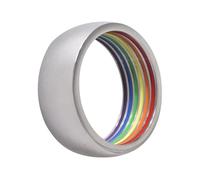 Healvian Anillo Arcoíris Gay Para Mujer Promesa Homosexual Plata Esterlina Iridiscente Deseo De Boda Delicado Anillo Gay Joyería De Mano Gay Anillo Decorativo Anillo De Dedo
