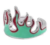 Healvian Anillo de Fuego Ajustable para Mujer y Hombre Diseño Creativo Aleación Ligero y Duradero Joyería de Dedo Unisex para Estilo Urbano