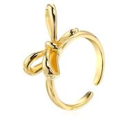 Healvian Anillo De Lazo Arco Borla Anillo De Dedo De Moda The Ring Anillos Para Mujeres Anillo De Mujer Pequeño Anillo De Compromiso Dama Anillo De Dedo Ajustable Atar Boda Oro Dorado Cobre