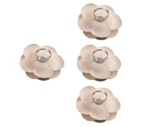 Healvian Anillo De Oro De 4 Piezas Para Mujer Anillo De Flores Anillo De Niña Anillo Floral Tela Blanca