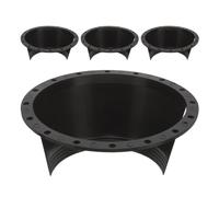 Healvian Anillo Elevador de Altavoz 4 Piezas Negro Adaptadores de Montaje y Almohadillas Resistentes para Bocinas de Automóvil