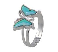 Healvian Anillo Termocrómico Para Mujer Anillo Moda Cambia De Color Calor Para Parejas Joyería Única De Temperatura