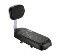 Healvian Asiento Trasero de Bicicleta Respaldo Asiento Trasero de Cuero PU Negro Suave y Cómodo para Llevar Otro Pasajero Apto para Bicicletas