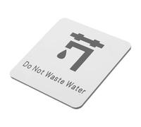 Healvian Aviso de Ahorro de Agua Autoadhesivo, Señal de Precaución para Baño, Material Duradero y Visible, Cartel para Hogar, Escuela y Oficina, Alerta de Conservación y Uso Responsable