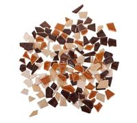 Healvian Azulejos de Mosaico Cerámicos Irregulares 200 G para Manualidades Diy, Suministros para Proyectos Creativos, Color Café Mezclado, Piezas Pequeñas para Decoración Artesanal, Uso