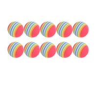 Healvian Balones de Esponja para Entrenamiento de Golf 10 Piezas Colores Arcoíris Aleatorios Pelota de Práctica Ligera Flexible para Uso Interiores y Exterior Color Color Aleatorio