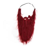 Healvian Barba De Papá Noel para Disfraz Bigote Pelo Barbas Navideñas Navidad Simulada Blanca Divertida Halloween Larga Estimulada Accesorios para Barba Falsa Cejas Tela para