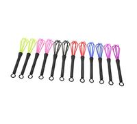 Healvian Batidor de Pasta Colorante para Peluquería 12 Unidades Pequeño Mezclador Manual para Teñir Cabello Profesionales y Uso Doméstico Colores Variados