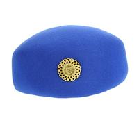 Healvian Boinas Uniforme De Azafata De Avion Sombreros Para Mujer Gorras Para Mujer Sombrero De Boina Accesorios De Auxiliar De Vuelo Gorra De Azafata Sombrero Para Mujeres Sintió Azul