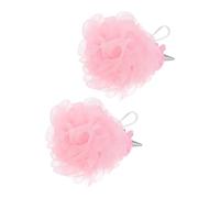 Healvian Bola de Malla de Ducha de Unicornio para Niños, 2 Piezas, Material Pe y Pvc, Exfoliante y Limpiadora Corporal Rosa para Baño Divertido