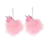 Healvian Bola De Malla De Ducha Unicornio Exfoliante 2 Piezas Tamaño Pequeño Para Niños Bebés Cuidado Piel Suave Baño Juguetes Bath