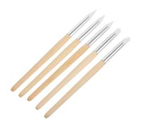 Healvian Bolígrafos de Limpieza para Relojes y Joyería 5 Piezas, Plástico y Madera, Removedor de Rayones, Herramienta de Precisión para Reparación y Mantenimiento de Esferas y Movimientos,