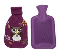 Healvian Bolsa de Agua Caliente Portátil Calentador de Manos de Bolsa de Inyección de Agua de Material de Goma para Uso Dormitorio Oficina o Viajeros