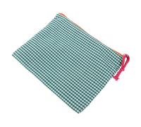 Healvian Bolsa De Cosméticos a Cuadros Bolsa De Essentials De Viaje Estuche De Maquillaje De Viaje Bolsa De Maquillaje para Organizador De Maquillaje De Viajes Sabana De Algodon Green