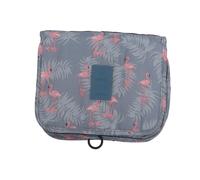 Healvian Bolsa de Cosméticos Colgante Gran Capacidad Azul Fire Flamingo para Viaje Mujer Portátil Almacenamiento Aseo Viaje