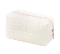 Healvian Bolsa de Cosméticos para Viaje Gran Capacidad y Poliéster Resistente, Neceser Organizador Blanco Práctico para Mantener Todo en Orden