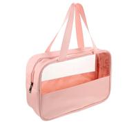 Healvian Bolsa de Maquillaje Transparente Grande Bolsa de Cosméticos Portátil para Viaje y Camping Organizador Ligero para Productos de Belleza y Aseo Personal