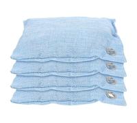 Healvian Bolsas Purificadoras de Carbón de Bambú 4 Piezas Absorbentes de Olores Interiores Carbón Activado para Eliminar Humedad y Malos Olores en Hogar, Coche, Armario y Mascotas