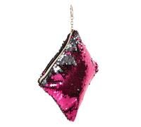 Healvian Bolso de Mano para Mujer con Lentejuelas Cartera de Fiesta y Cosméticos Bolsa con Resistente para Almacenamiento Diario Color Rosa Plateado