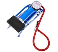 Healvian Bomba de Piso para Bicicleta y Coche Inflador de Neumáticos de Alta Presión Tamaño Pequeño Tubo Rojo Metálico Manómetro Portátil y Multiusos para Ciclismo y Automóviles