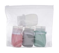 Healvian Botella De Viaje De Silicona 30ml 5 Unids Rellenables y Exprimibles Kit De Tocador Portátil