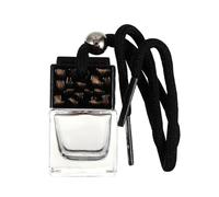 Healvian Botellas de Vidrio Vacías para Perfume Colgantes para Coche Pack de 5 Unidades Negras Difusores de Aromaterapia Portátiles para Ambientar y Decorar Vehículos