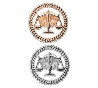 Healvian Broche de Solapa de Abogado 2 Piezas Pin de Justicia y Juez Aleación Metálica Diseño de Balanza de Justicia Color Dorado y Plateado Accesorio Profesional para Traje y Sala de
