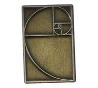 Healvian Broche De Solapa Temática Matemática Pin De Geometría Espiral De Proporción Para Profesores Entusiastas De Matemáticas y Escolar