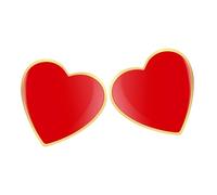 Healvian Broche Forma de Corazón Rojo 2 Piezas de Aleación Esmaltada Broches de Seguridad para Ropa y Accesorios de San Valentín Alfileres Decorativos para Fiesta y Uso Diario