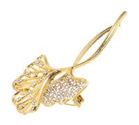 Healvian broche oro llave orgullo accesorios mujer patas mayordomo alfileres de ramo pines de cumpleaños para mujeres imperdible para la ropa alfiler de hoja pedrería Golden