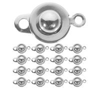 Healvian Broches a Presión de Acero Inoxidable 20 Piezas Conectores para Collares y Cierres para Pulseras Accesorios DIY para Joyería y Proyectos de Manualidades