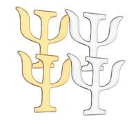 Healvian Broches para Ropa Símbolo de Psicología Vintage, Aleación Fina Dorada y Plateada, Set 4 Piezas, para Mujer, Accesorios de Moda para Cumpleaños y Uso Diario