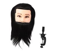 Healvian Cabeza Maniquí Hombre con para Entrenamiento de Peluquería Modelo de Práctica para Corte y Trenzado Profesional