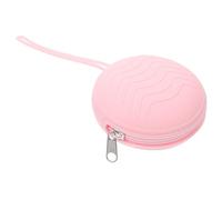 Healvian Caja de Almacenamiento Portátil de Silicona Rosa, Ligera y Resistente, Soporte sin Bordes Adecuado para Guardar en Bolso o Cartera