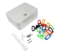 Healvian Caja de Seguridad para Llaves Cerradura Armario de Gestión para 20 Llaves Montaje en Pared Acero Resistente y Compacto Adecuado para Oficinas y Administración de Propiedades