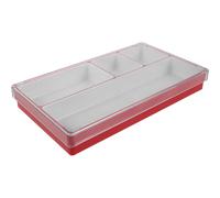 Healvian Caja Organizadora para Reloj Pequeña Bandeja de Plástico Resistente con Tapa Transparente para Almacenamiento de Componentes de Relojería y Exhibición de Joyería para Taller y