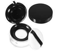 Healvian Caja para Polvos Sueltos Borla Pequeña 15g Compacto Recargable para Maquillaje de Viaje y Uso Diario