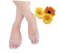 Healvian Calcetines Sebs Mujer Invisible Barco Abiertos Antideslizantes Transpirables Hidratantes para Alivio Dolor Compatible Tipo de Calzado Rosa