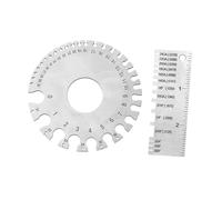 Healvian Calibrador de Soldadura de Alambre de Acero Inoxidable 2 Piezas Medidor de Espesor de Metal Redondo y Cuadrado Herramienta de Inspección y Medición para Soldadura y Cableado