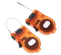 Healvian Candado Antirrobo Retráctil para Bicicleta y Snowboard Cable de Acero Flexible Transparente Naranja 2 Unidades Mini Candado Compacto para Casco Equipaje y Scooter Eléctrico