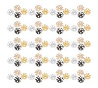 Healvian Capuchones Metálicos para Bisutería 500 Piezas Espaciadores Decorativos de 5X6 MM Multicolor Tapas para Cuentas de Joyería DIY Accesorios para Pulseras Collares y Manualidades