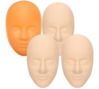 Healvian Cara de Maniquí en Piel Sintética para Entrenamiento de Tatuajes Simulados Base Fija, Kit Completo para Técnicas de Microblading y Bordado