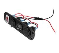 Healvian Cargador de Coche Dos Tomas USB Voltímetro Digital Color para Encendedor de Cigarrillos Uso Coche y Camping