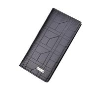 Healvian Cartera de Cuero para Hombre Larga Personalidad Monedero Multitarjeta para Guardar Dinero y Monedas Oscuro para Uso Diario